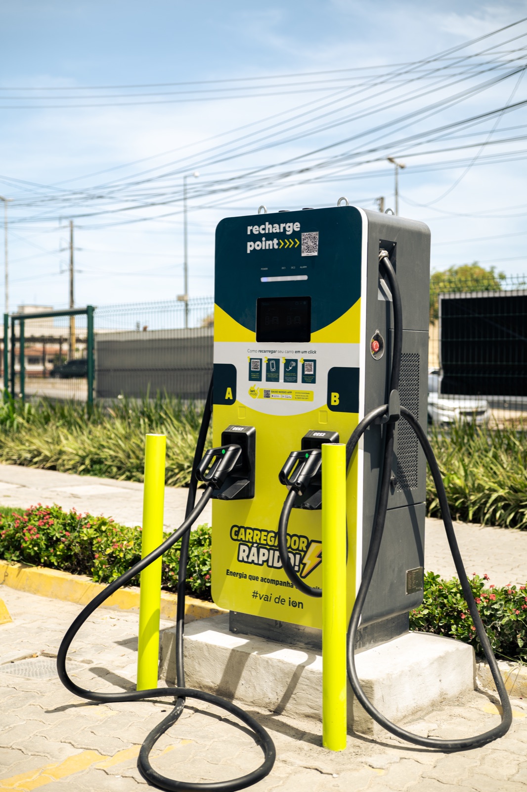 Carregador rápido ION em ambiente externo
